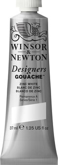 Zinc White (S 1) Designers Gouache van Winsor &amp; Newton 37 ML Kleur 748