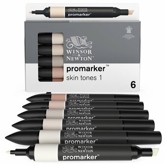 Promarker 6 x Skin Tones van Winsor &amp; Newton Set 114