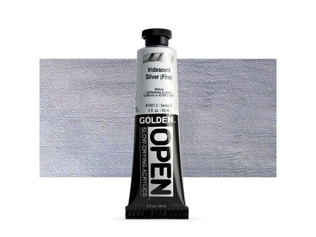 Iridescent Zilver (fijn) Golden Open Acrylverf Tube 59 ML Serie 5 Kleur 7487