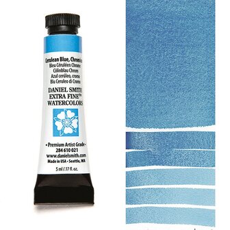Cerulean Blue Chromium (S2) Aquarelverf Daniel Smith (Extra fine Watercolour) 5 ML Kleur 021