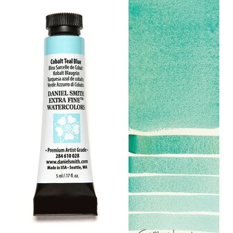 Cobalt Teal Blue (S2) Aquarelverf Daniel Smith (Extra fine Watercolour) 5 ML Kleur 028