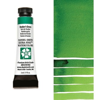 Hooker&#039;s Green (S1) Aquarelverf Daniel Smith (Extra fine Watercolour) 5 ML Kleur 042