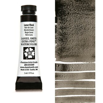 Lunar Black (S1) Aquarelverf Daniel Smith (Extra fine Watercolour) 5 ML Kleur 049