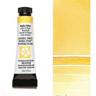 Naples Yellow (S1) Aquarelverf Daniel Smith (Extra fine Watercolour) 5 ML Kleur 058