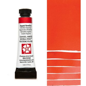 Organic Vermilion (S2) Aquarelverf Daniel Smith (Extra fine Watercolour) 5 ML Kleur 064