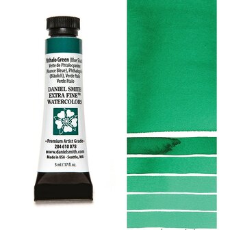 Phthalo Green (Blue Shade) (S1) Aquarelverf Daniel Smith (Extra fine Watercolour) 5 ML Kleur 078