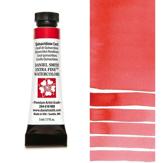 Quinacridone Coral (S2) Aquarelverf Daniel Smith (Extra fine Watercolour) 5 ML Kleur 088