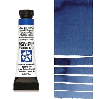 Phthalo Blue (Red Shade) (S1) Aquarelverf Daniel Smith (Extra fine Watercolour) 5 ML Kleur 119