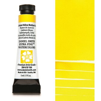 Cadmium Yellow Medium Hue (S3) Aquarelverf Daniel Smith (Extra fine Watercolour) 5 ML Kleur 184