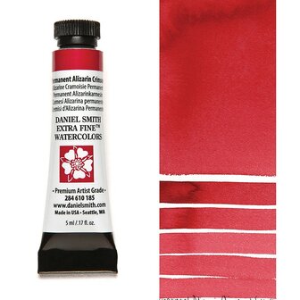 Permanent Alizarin Crimson (S2) Aquarelverf Daniel Smith (Extra fine Watercolour) 5 ML Kleur 185