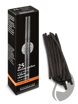 25 x Houtskool 5-6 mm Sennelier