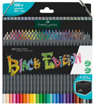 100 x Black Edition kleurpotloden Faber-Castell
