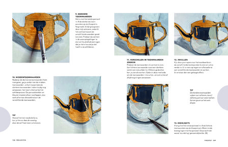 Binnenwerk van Acrylverf voor beginners met traceerbare schets en stap-voor-stap instructies