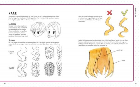 Voorbeeldpagina met manga tutorial &ndash; uitleg over ogen en gezichtsuitdrukkingen tekenen 4