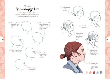 Voorbeeldpagina uit Mensen tekenen in 10 stappen met uitleg en schetsopbouw 5