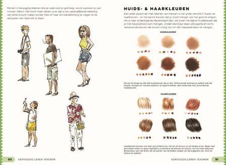Voorbeeldpagina uit Eenvoudig leren tekenen met duidelijke stap voor stap uitleg 1