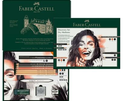 Faber-Castell Pitt Monochrome Discovery Set 17-delig met dry art materialen open set