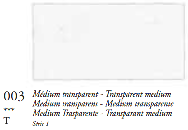 Transparant Medium (Serie 1) Extra Fine Oil Stick van Sennelier 38 ML Kleur 003