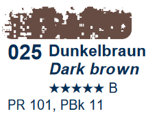 Dunkelbraun Dark brown (025) Schmincke Soft Pastels