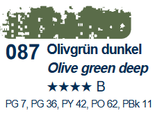 Olivgrun dunkel Olive green deep (087) Schmincke Soft Pastels