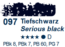 Tiefschwarz Serious black (097) Schmincke Soft Pastels