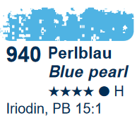 Perlblau Blue pearl (940) Schmincke Soft Pastels