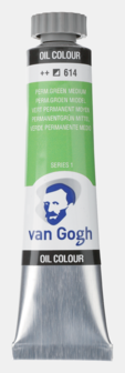 Permanentgroen Middel Van Gogh Olieverf van Royal Talens 20 ML Serie 1 Kleur 614