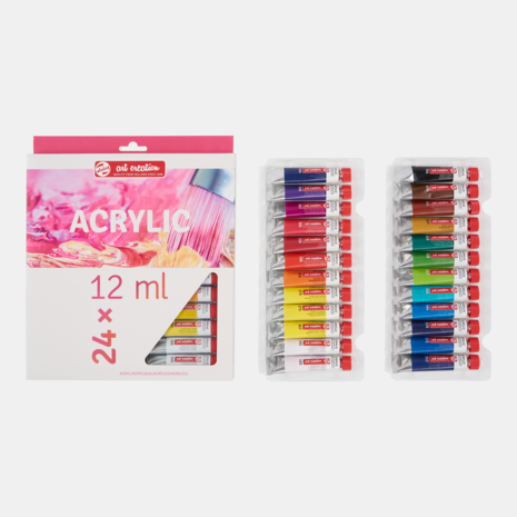 Uitgebreide starter set Acrylverf van Art Creation 24 x 12 ml Set 724