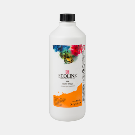 Lichtoranje Ecoline fles 490 ml van Talens Kleur 236