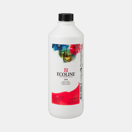 Scharlaken Ecoline fles 490 ml van Talens Kleur 334