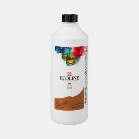 Sepia Ecoline fles 490 ml van Talens Kleur 416
