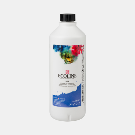 Ultramarijn Donker Ecoline fles 490 ml van Talens Kleur 506