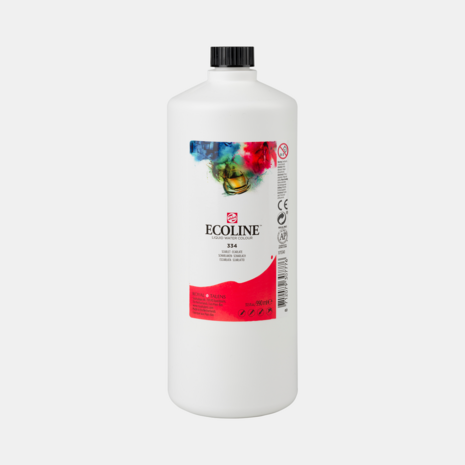 Scharlaken Ecoline fles 990 ml van Talens Kleur 334