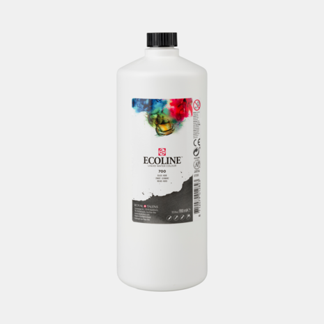 Zwart Ecoline fles 990 ml van Talens Kleur 700