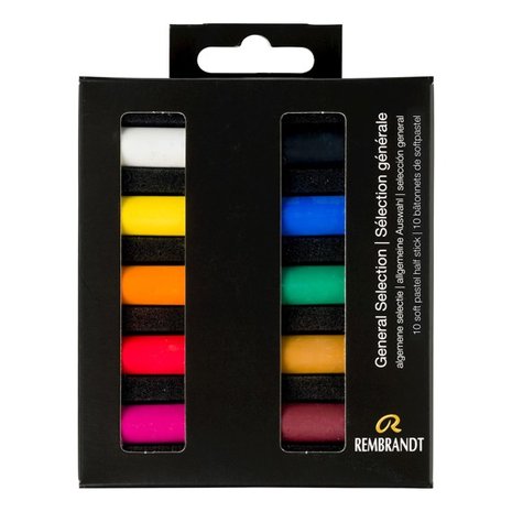 Algemene Selectie set met 10 halve Rembrandt Softpastels