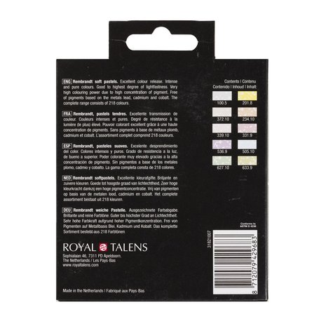 Accentkleuren 10 Halve set met 10 halve Rembrandt Softpastels