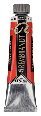 Cadmiumrood middel Rembrandt Olieverf Royal Talens 40 ML (Serie 4) Kleur 314