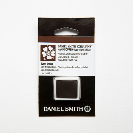 Burnt Umber (S1) Daniel Smith Half pans Aquarelverf / Watercolour Kleur 011