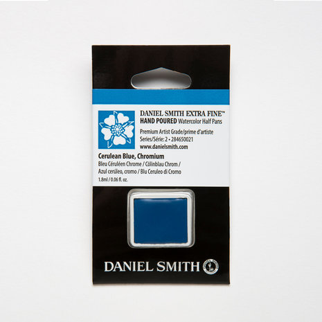 Cerulean Blue, Chromium (S2) Daniel Smith Half pans Aquarelverf / Watercolour Kleur 021