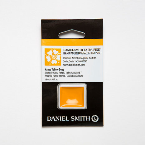 Hansa Yellow Deep (S1) Daniel Smith Half pans Aquarelverf / Watercolour Kleur 040