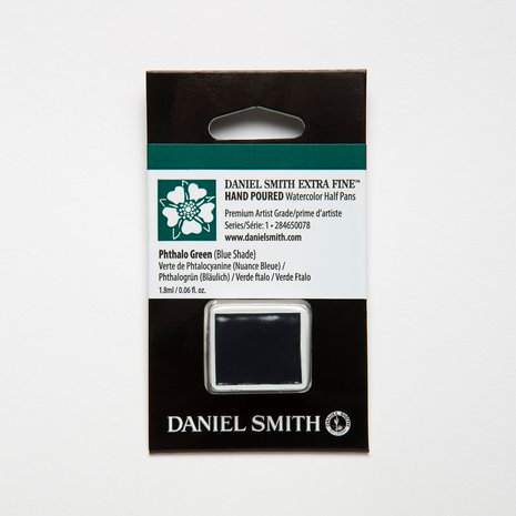 Phthalo Green (Blue Shade) (S1) Daniel Smith Half pans Aquarelverf / Watercolour Kleur 078