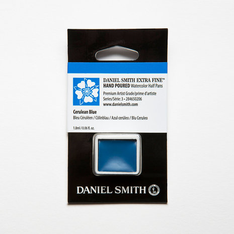Cerulean Blue (S3) Daniel Smith Half pans Aquarelverf / Watercolour Kleur 206