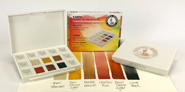Earth Colors Set Daniel Smith 6 Halve napjes Aquarelverf / half pans Watercolour