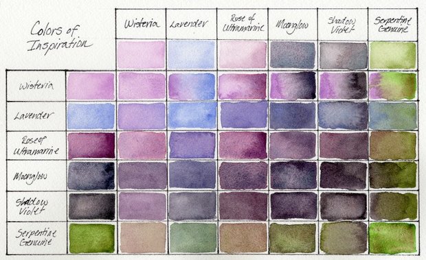 Colors of Inspiration Set Daniel Smith 6 Halve napjes Aquarelverf / half pans Watercolour