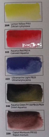 Starter set Aquarius 5 hele napjes Aquarelverf van Roman Szmal Set 142