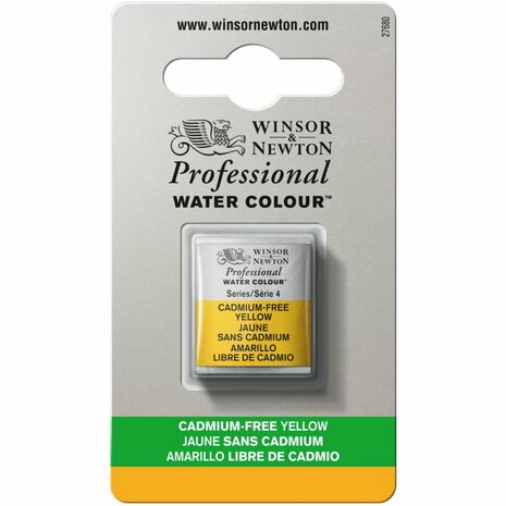 Cadmium-Free Yellow (S4) Professional Watercolour van Winsor & Newton Half napje Kleur 890