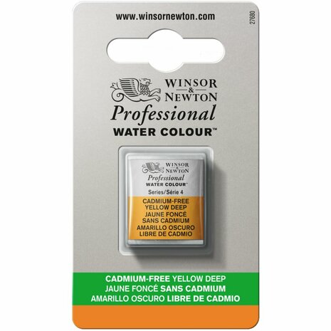 Cadmium-Free Yellow Deep (S4) Professional Watercolour van Winsor & Newton Half napje Kleur 891