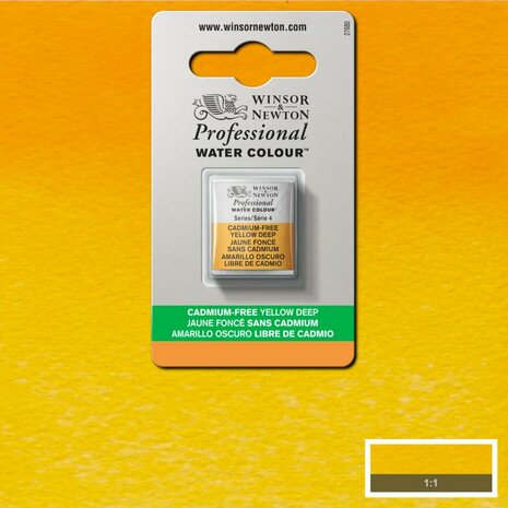 Cadmium-Free Yellow Deep (S4) Professional Watercolour van Winsor & Newton Half napje Kleur 891