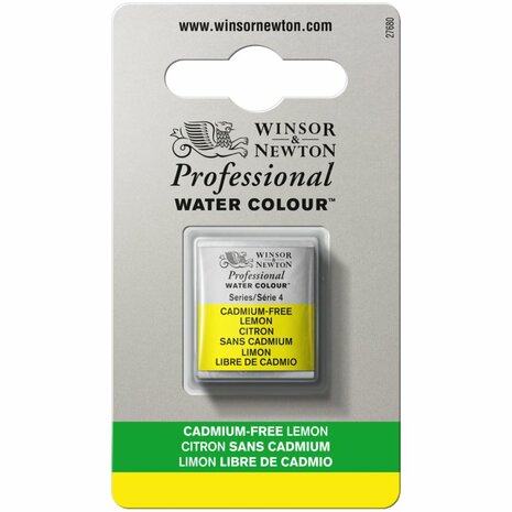 Cadmium-Free Lemon (S4) Professional Watercolour van Winsor & Newton Half napje Kleur 898