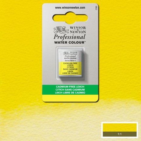 Cadmium-Free Lemon (S4) Professional Watercolour van Winsor & Newton Half napje Kleur 898